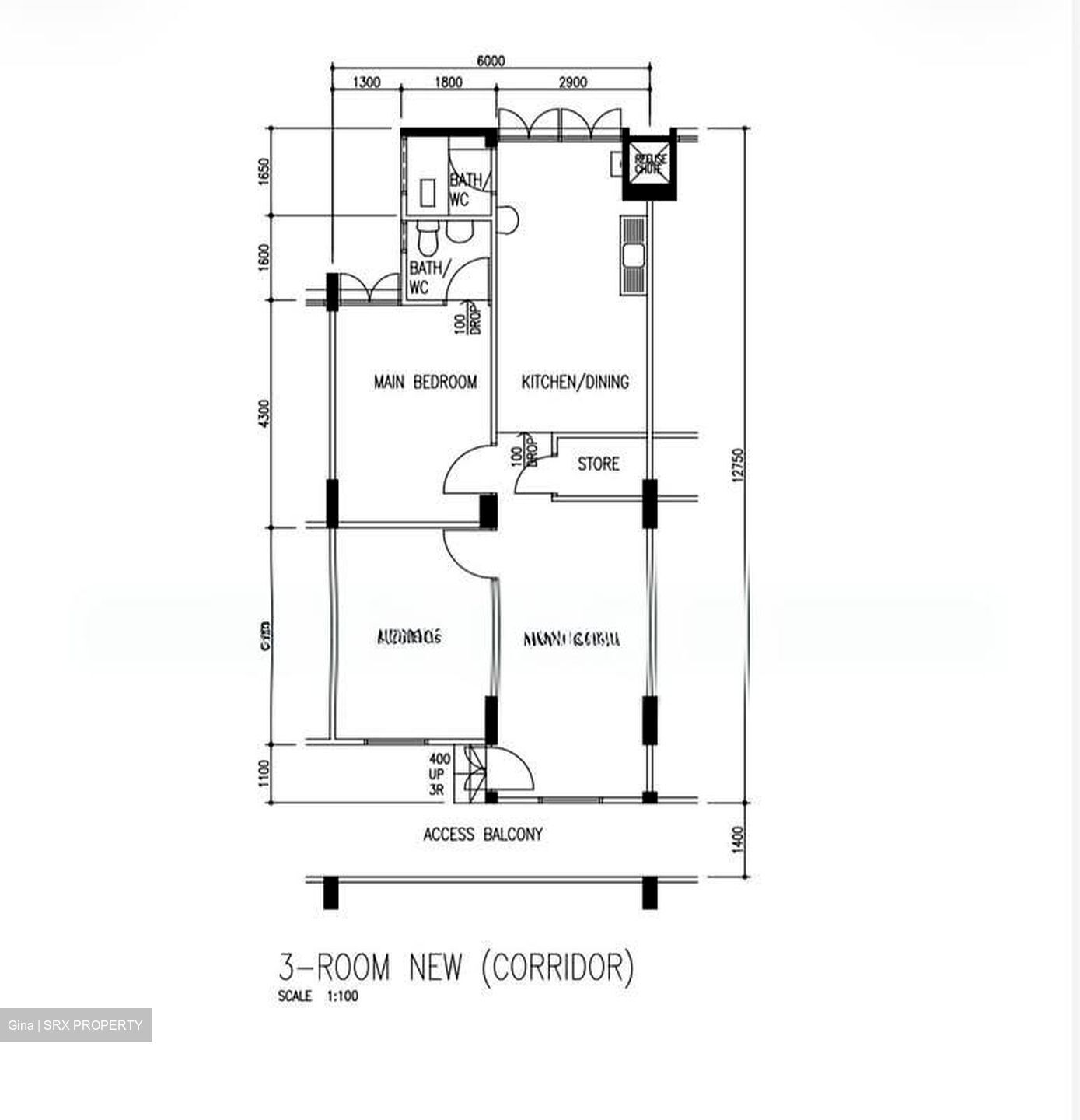 Blk 107 Yishun Ring Road (Yishun), HDB 3 Rooms #602828091